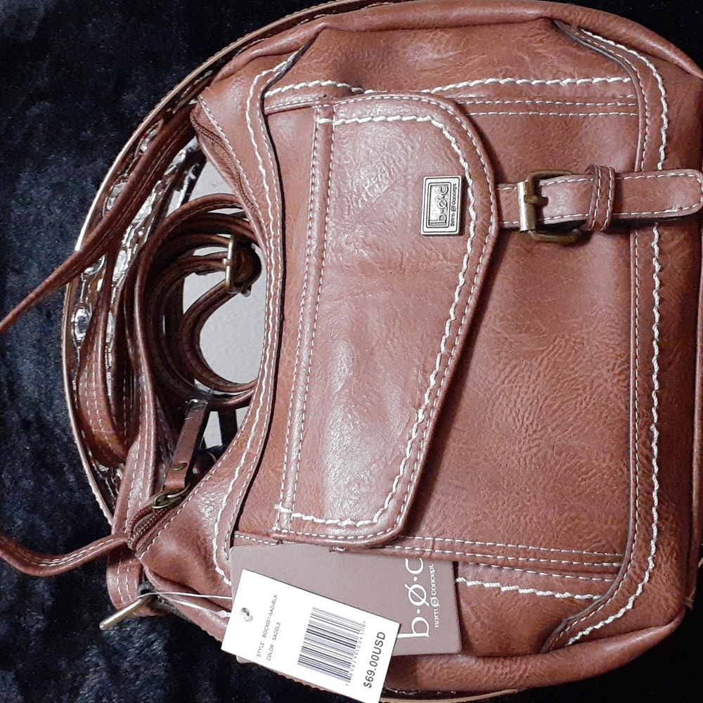 Vintage Leather Purse Top Handle Saddle - Picture 2 of 9